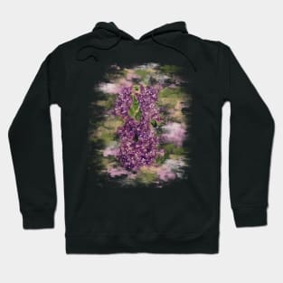 Beautiful Lilacs - T-shirt with Lilacs from a hand-painted picture Hoodie
